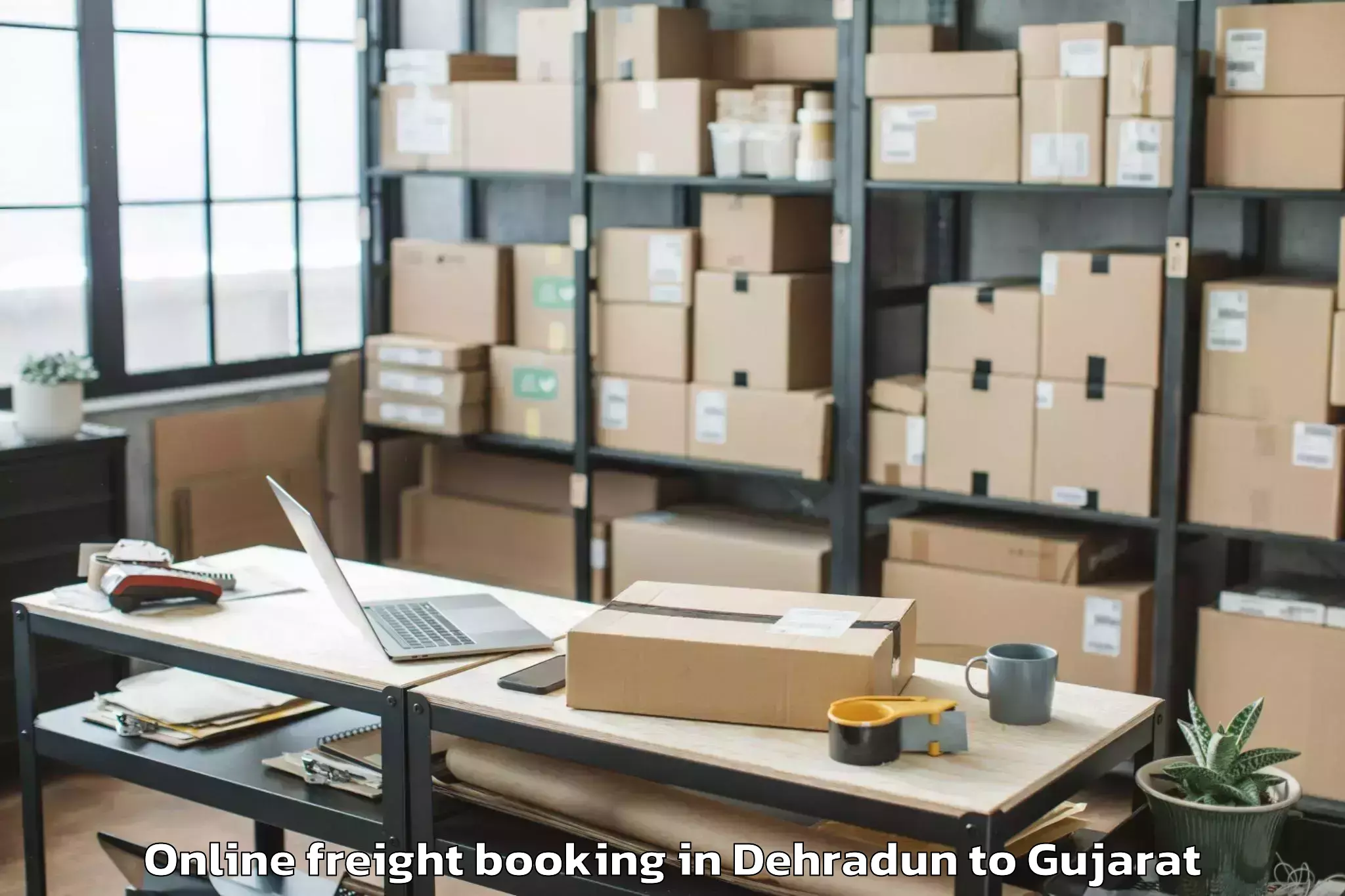 Affordable Dehradun to Kavant Online Freight Booking